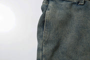 Ripped Hollow-out Denim Trousers For Men
