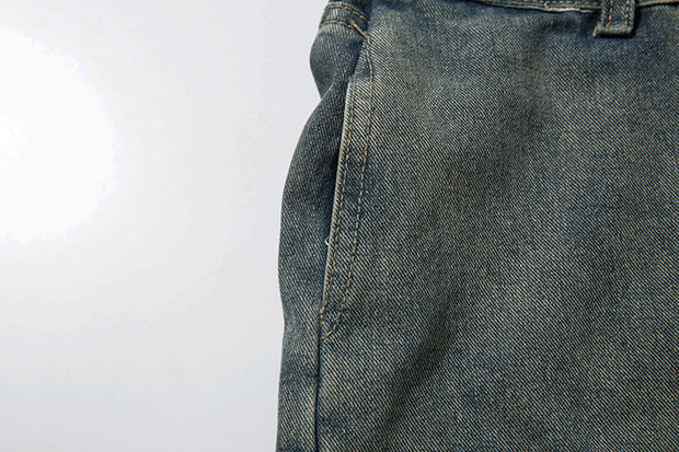 Ripped Hollow-out Denim Trousers For Men