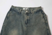 Ripped Hollow-out Denim Trousers For Men