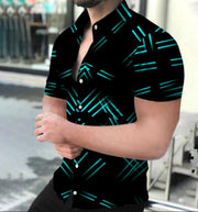 Digital Printed Lapel Shirt For Men