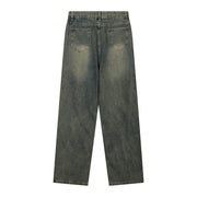 Ripped Hollow-out Denim Trousers For Men