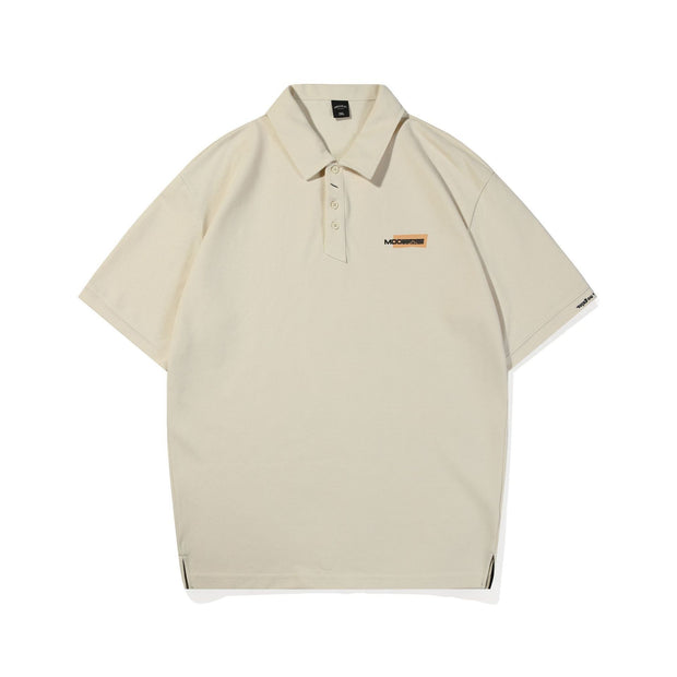Retro Texture Embroidered Polo Shirt T-shirt For Men
